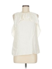Halston Heritage Women Ivory Sleeveless Blouse One Size
