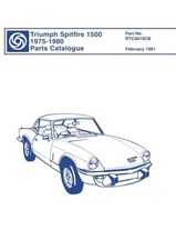 Triumph Spitfire 1500 1975-1980 Parts Catalogue: Publication number RTC9819CB (