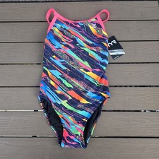 TYR DuraFast Ardent DiamondFit 1 Piece Swim Women Multicolor 34 New
