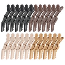 24 Pack Alligator Hair Clips Styling Sectioning Barber Accessories Neutral