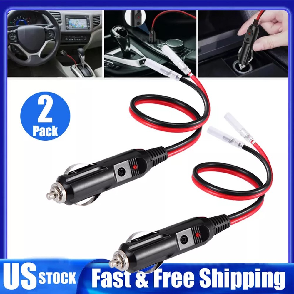 Socket Plug Connector Cable Leads 12v-24v