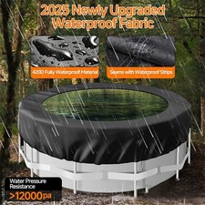 Heavy Duty Round Pool Cover for Above Ground Pools 8ft 10ft 12ft 14ft 15ft