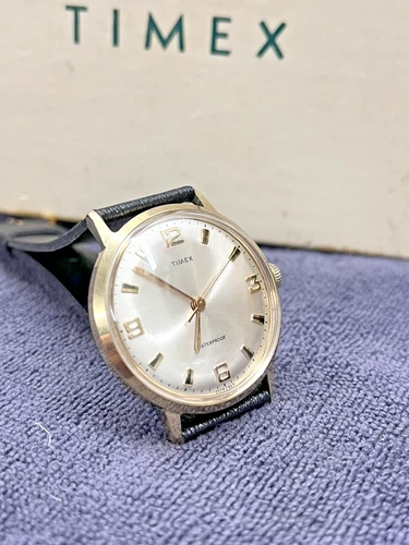 Vintage 1969 Timex Champagne Dial Marlin - Hand Wind Watch - Refurbished