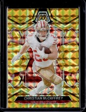 2024 Panini Mosaic #191 Christian McCaffrey Mosaic Reactive Yellow