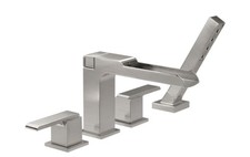 Delta T4768 Ara Waterfall Roman Tub Filler Trim W/ Hand Shower Chrome