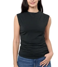 Tank Top Black Soft Mock Neck   Women's Size Large By Rebecca Minkoff