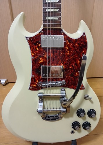E-Gitarre Greco Standard SG 1989 White Custom 96852 Bigsby B5 - Bild 3 von 7