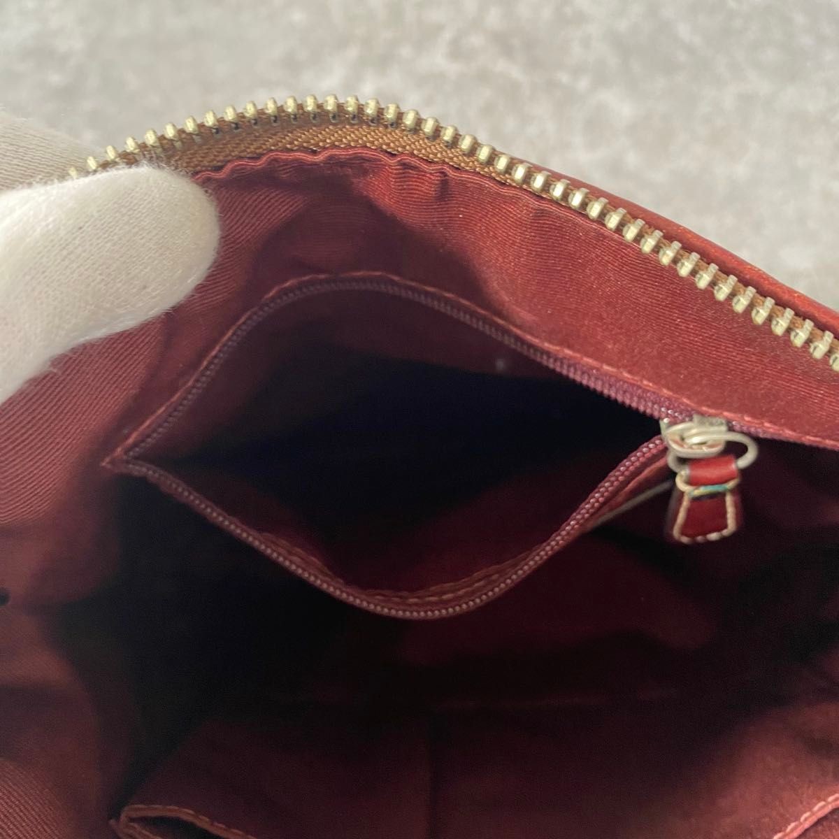 Coach One Shoulder Bag Python Embossed Jackie Red… - image 12