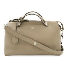 Borsa a mano grande FENDI THE WAY borsa a tracolla 2WAY pelle grigio argento