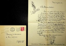 ✒ L.A.S Jean CHAUDEURGE peintre verrier graveur au peintre Paul Adrien BOUROUX