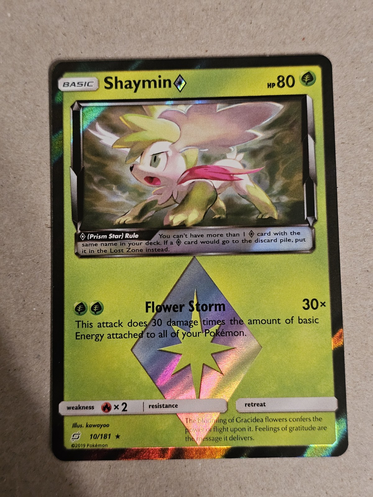 Pokemon Team Up Shaymin Prism Holo #10/181 LP