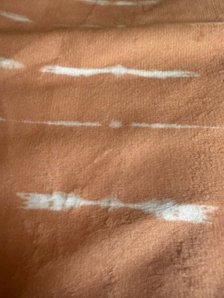 Tela Minky a rayas de salmón. 4 yardas Foto 2 de 3