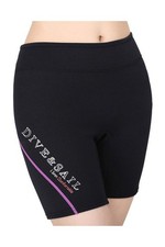 Swim Tights Wetsuit Diving Pant 1.5 mm Neoprene for Women Purple-Short Large