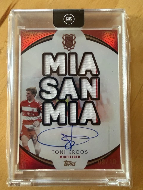Topps FC Bayern 125 Jahre Toni Kroos /10 Mia San Mia On Card Auto Match-Worn FCB