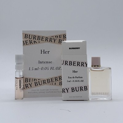 Burberry Her Eau De Parfum Mini + Intense Sample