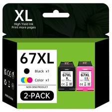 67 XL Ink Cartridge for HP Ink 67XL Deskjet 2700e 2722 4120 Envy 6000 6055 6032e