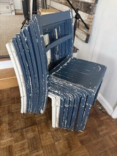 10 X Vintage Wooden School Chairs Circa 1930