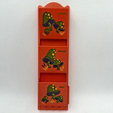 RARE Orange Green Vintage 70s Groovy Mushroom Mail ,Key, Letter Holder