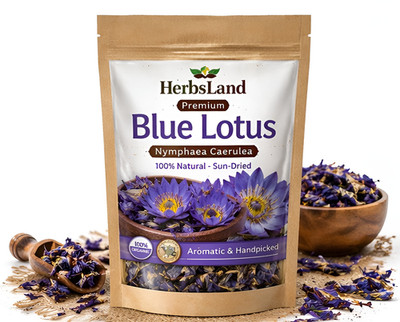 Premium Blue Lotus Flower Dried Whole Petals Nymphaea Caerulea Herbal Tea