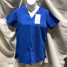 Mandala Scrubs Women Mandarin 1-Pocket Top Size XS Color Royal Blue NWT