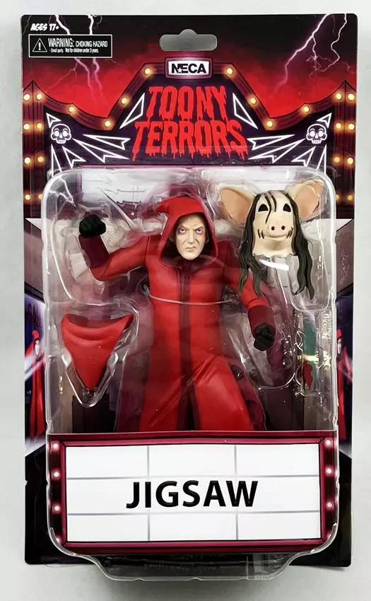 Figurine Saw 3 Jigsaw Killer NECA Toony Terrors, idée cadeau originale pour fan de film d'horreur