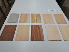 Holzfurnier Musterpaket - 10 St&uuml;ck 220 mm x 150 mm - f&uuml;r Intarsien - Packung 283