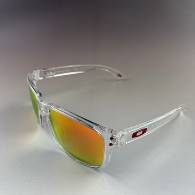 Oakley Holbrook Sunglasses - Crystal Clear Frame / Ruby Polarized Lens