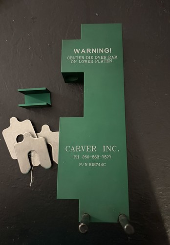 Carver Pharmaceutical Punch & Die Holder - P/N 818744C - For Carver Press