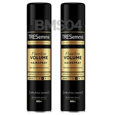 2 x 400ml  Tresemme Flawless Volume Hairspray Professional Quality 