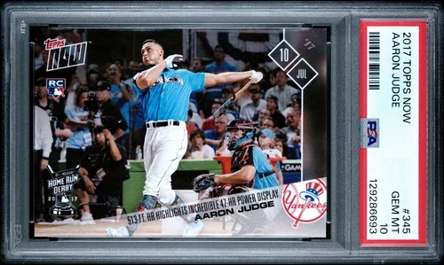 AARON JUDGE 2017 TOPPS NOW HOME RUN DERBY 345 /5352 🔥 PSA 10 💎 GEM MINT 📈 SP