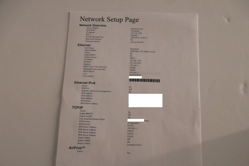 Lexmark CX725de All-in-one Printer Duplex LAN Fax Copy Scan 7" LCD Touch 40C9500 - Image 4 of 4