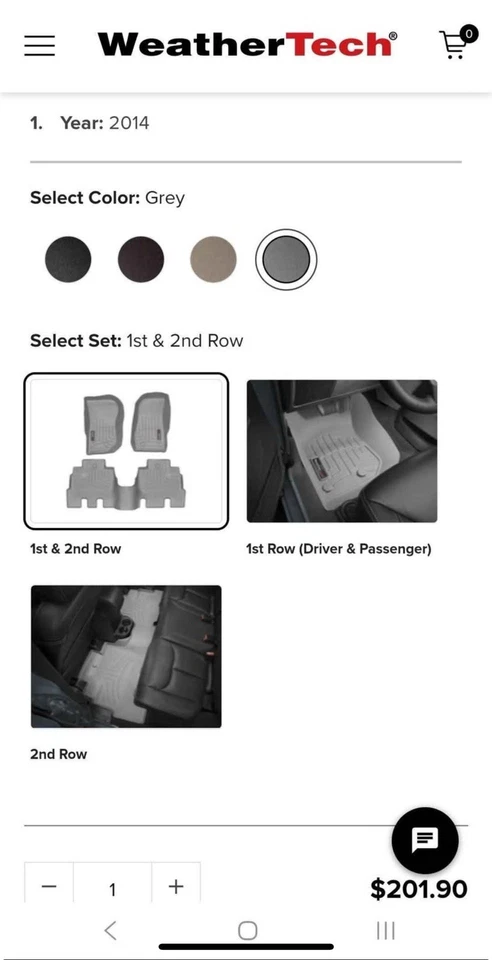 Juego de alfombrillas WeatherTech grises Jeep Cherokee KL 2014-2018 delanteras y traseras Foto 4 de 4