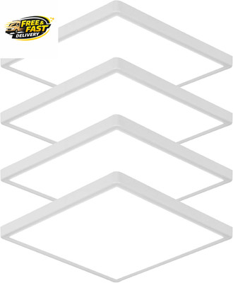 4 Pack Flush Mount Ceiling Light, 12 Inch 24W Ultra Thin Square LED Ceiling Ligh