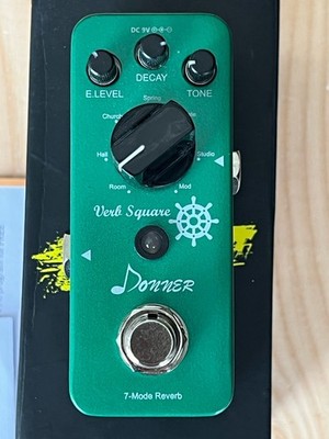 Donner Verb Square Mini Reverb Guitar Pedal for Electric Guitar