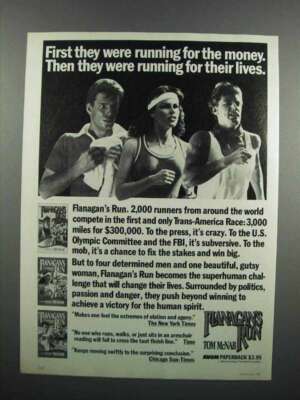 1983 Avon Flanagan's Run Novel by Tom McNab Ad