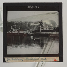 Photo Plate Circa 1920-1930 Glass Positive Glass Slide 8.5cm X 8.5cm German Corner