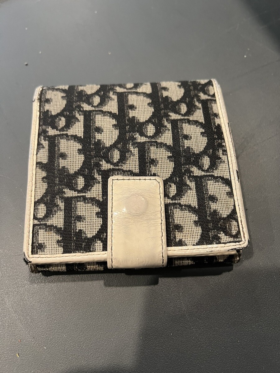 小物 Christian Dior Trotter folding wallet Christian-Dior Trotter Canvas Wallet Bifold Short Purse Logo