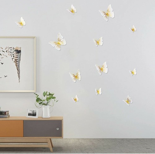 3D Butterfly Wall Decal Stickers 24 pieces assorted sizes. Removable wipe able - Picture 3 of 5