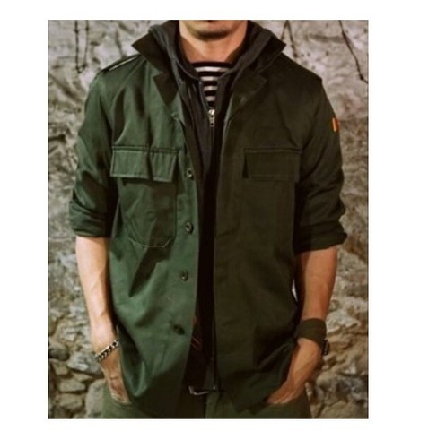 New Belgian army fieldshirt shirt jacket olive khaki military 1990 vintage - Imagen 2 de 5