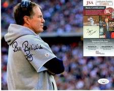 BILL BELICHICK signed 8x10 NFL NEW ENGLAND PATRIOTS photo JSA