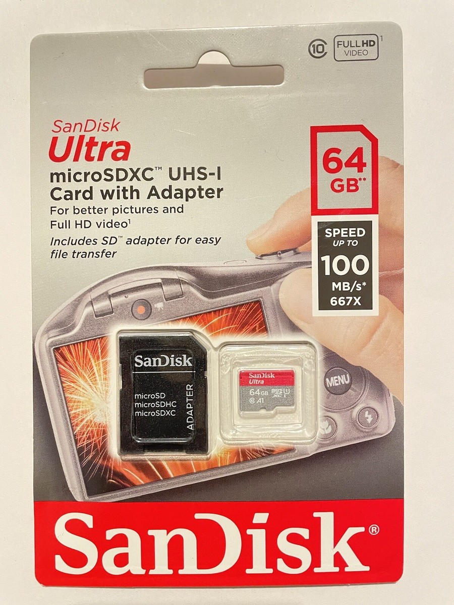 SanDisk Ultra 64 GB Class 10 microSDXC Memory Card For Phone
