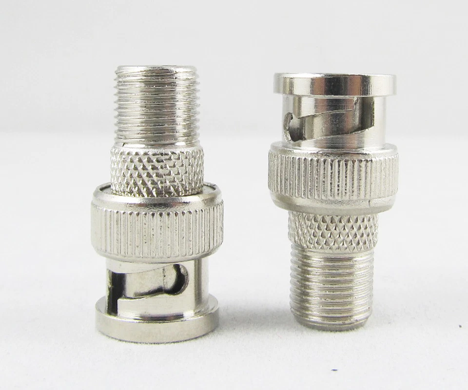 10x BNC Male Plug to F type Female Jack Straight TV RF Coaxial Adapter Connector - Image 2 of 3