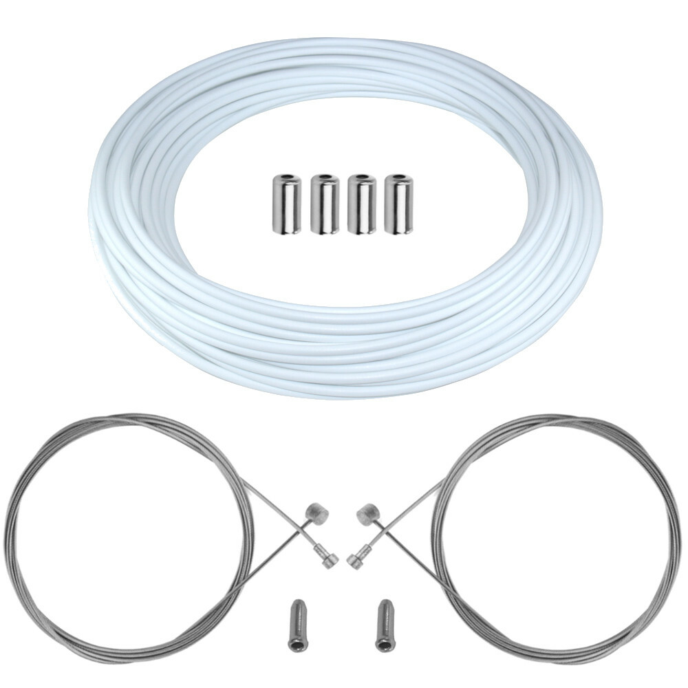 Kit guaina cavo bianco fili freno anteriore posteriore bici bicicletta mtb set