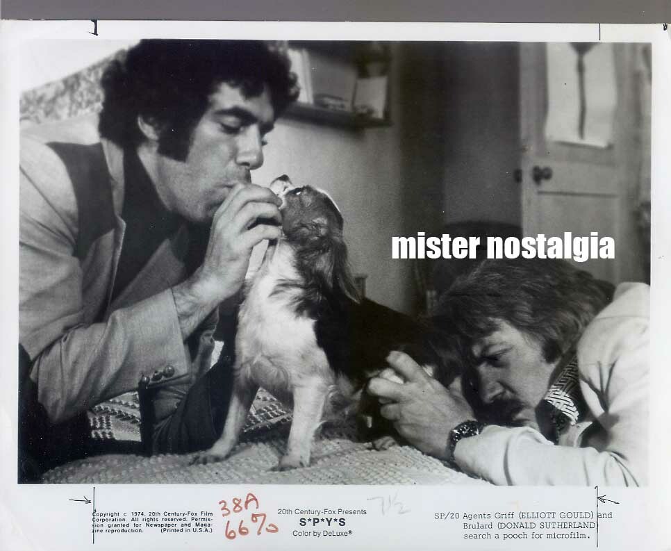 Vintage Photo 1974 Elliott Gould Donald Sutherland SPYS