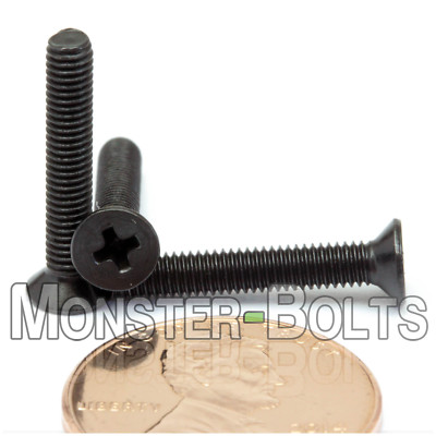 #ad #ad M3 Phillips Flat Head Countersunk Machine Screw Steel w Black Oxide DIN 965 $6.47