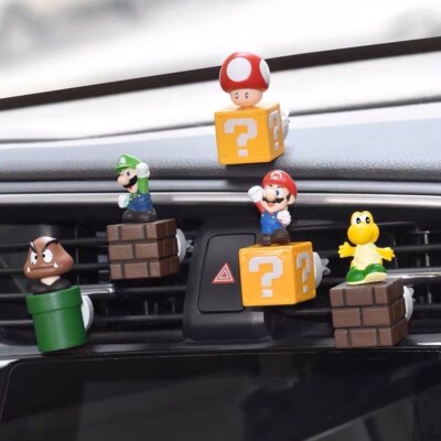 5Pcs Super Mario Car Air Outlet Perfume Clip Freshener Air Diffuser