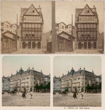 40 Stereo Photos Frankfurt / Main in Germany - Motifs 1870-1906 Lot 1+2