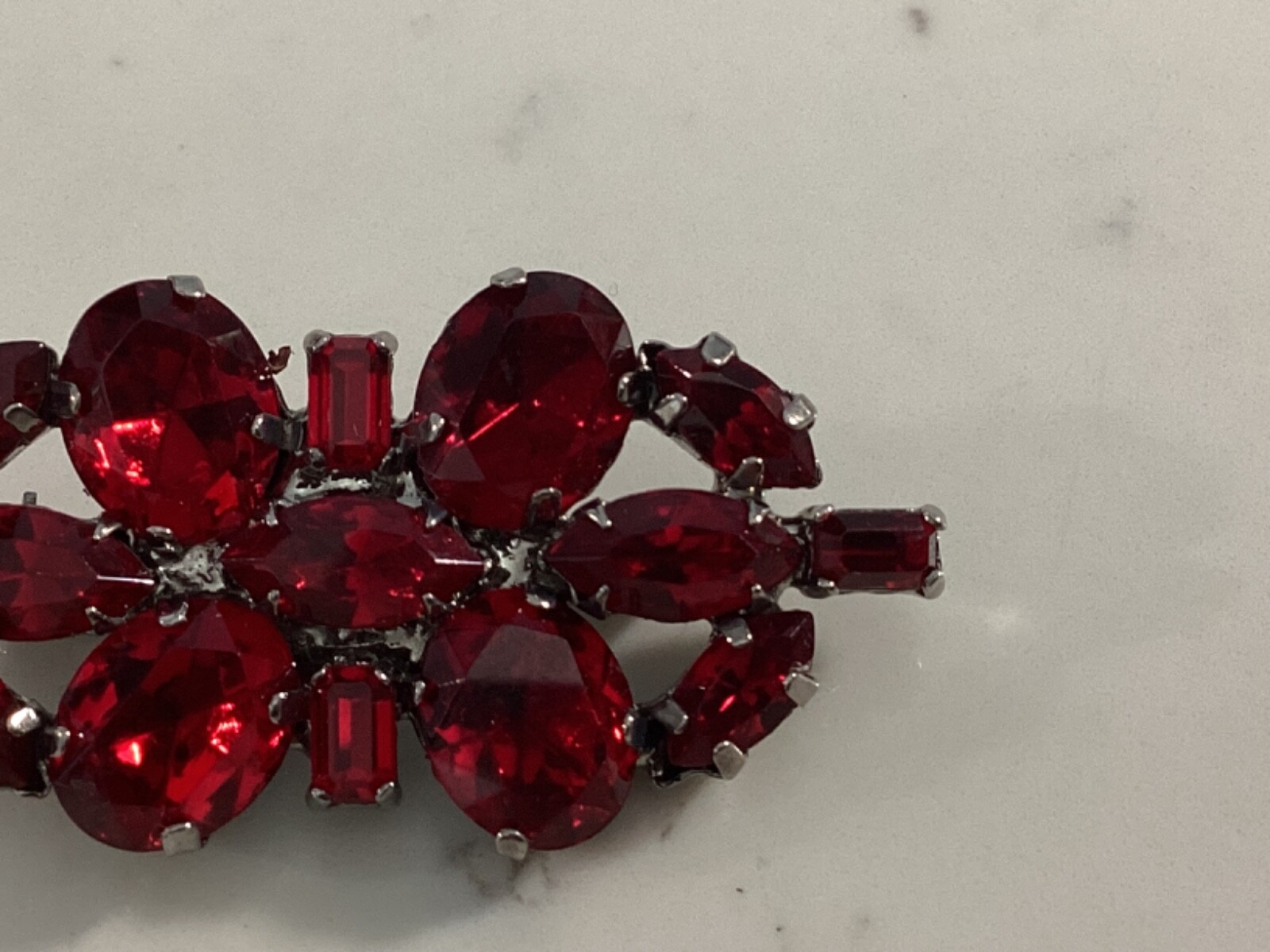 AUTHENTIC SIGNED CAROLEE RUBY RED RHINESTONE BROO… - image 5