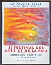 La Palette Bleue litho poster ‘64 2nd Festival of Arts & Peace, St Ouen INV 2768