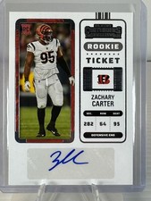 2022 Panini Contenders Zachary Carter RC Rookie Ticket Auto SP AU Autograph #195